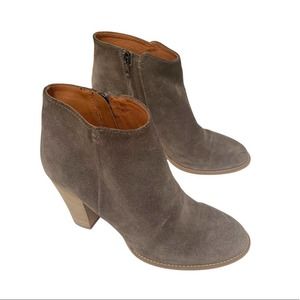 Madewell Suede Billie Ankle Boots Taupe Size 7.5